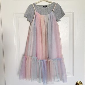 Girls Rainbow Tulle Dress size 6